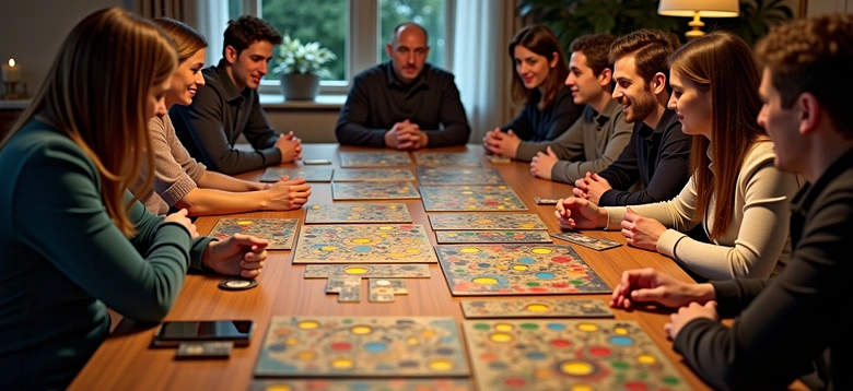 players enjoying multiple board games